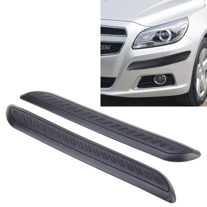 Black rubber universal bumper guard protector strip with textured grip pattern