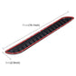 Red-edged rubber bumper guard strip with tread channels and overall size outline