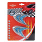 Car decorative sticker set on card, blue wave decals with silver rhinestone border