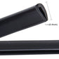 Black rubber door seal strip with profile edge opening, shown near 1 cm scale