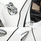 Black rubber door seal strip fitted along car door edge beside chrome handle