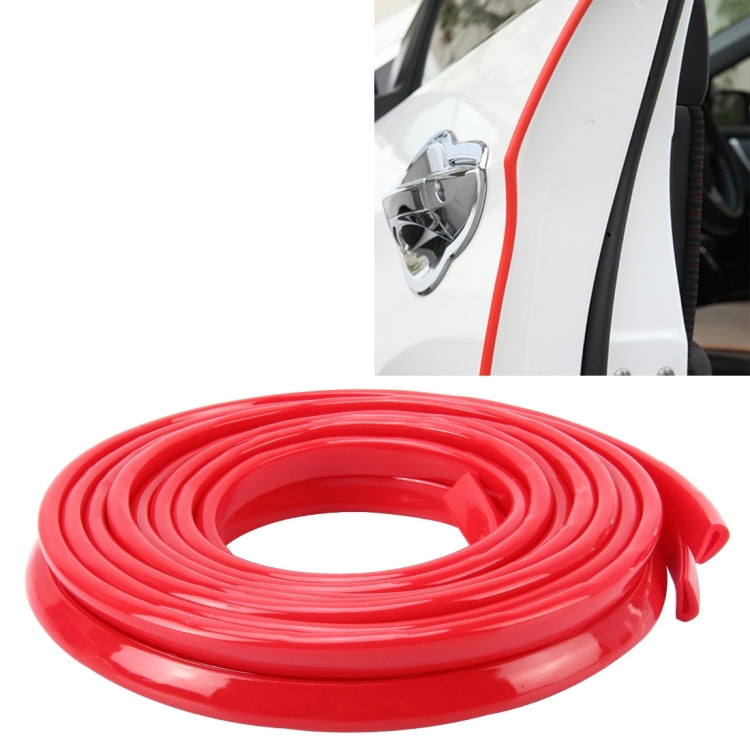 Red rubber door seal strip roll, coiled tape with snap-on edge clip