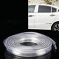Clear transparent rubber door seal strip roll with snap-on edge, coiled