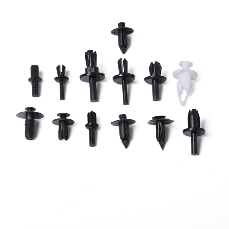 Universal car panel retainer clips assortment with black and white pieces