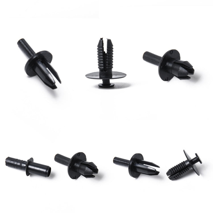 Universal car retainer clips assortment, black plastic push pins