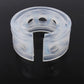 Translucent shock absorber spring buffer ring with central open window
