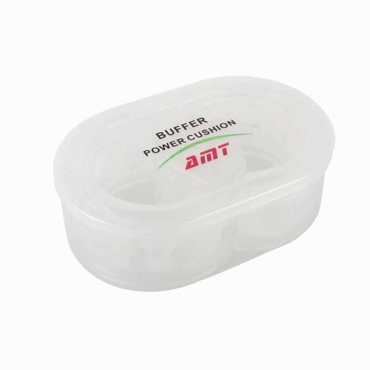 White translucent power cushion shock absorber spring buffer, oval disc