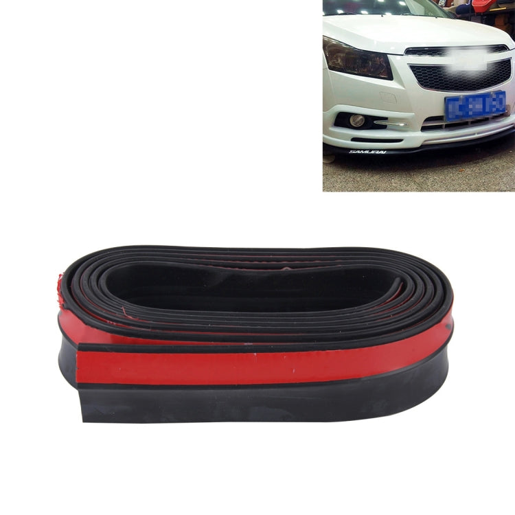 Universal 2.5m bumper lip protector roll, black with red edge strip