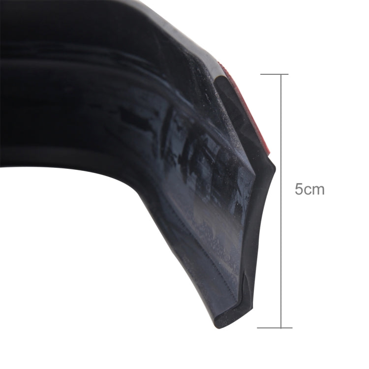 Bumper lip protector corner, black with red stripe; 5cm height