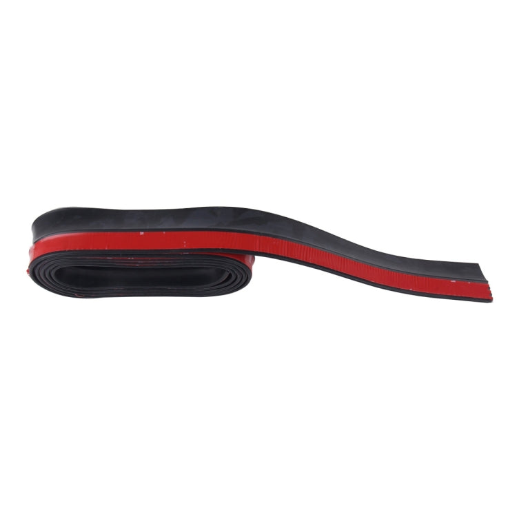Bumper lip protector roll with matching strip, black body with red accent