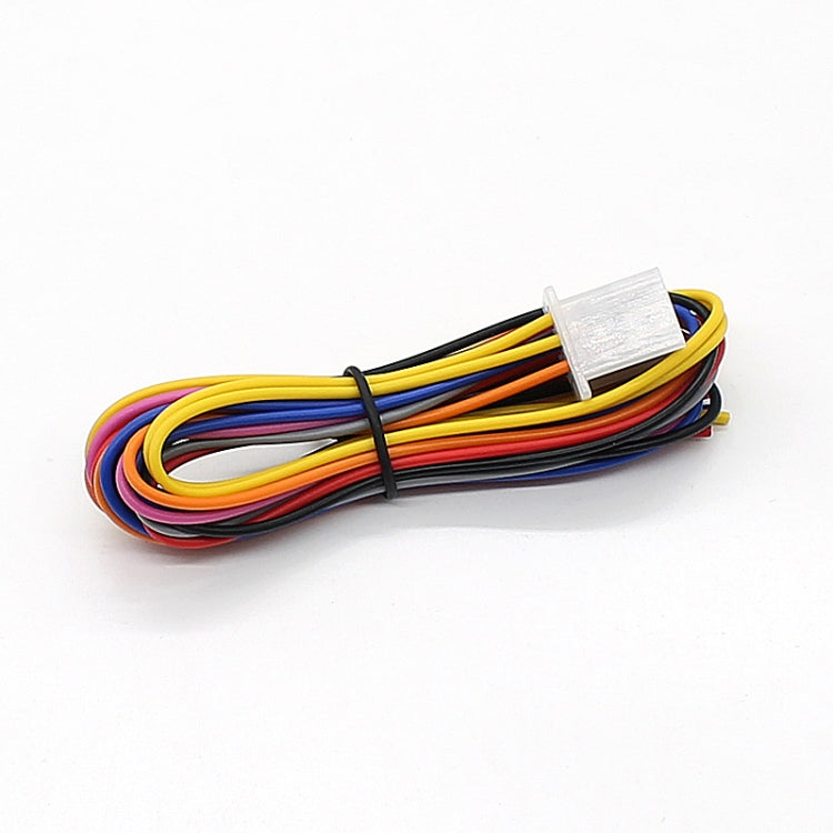 Colored wiring harness bundle with connectors for motorcycle security alarm system