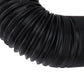 Black ribbed air intake hose with flexible accordion tubing for universal fit