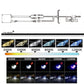 HID ballast color temperature output chart with connector and harness layout