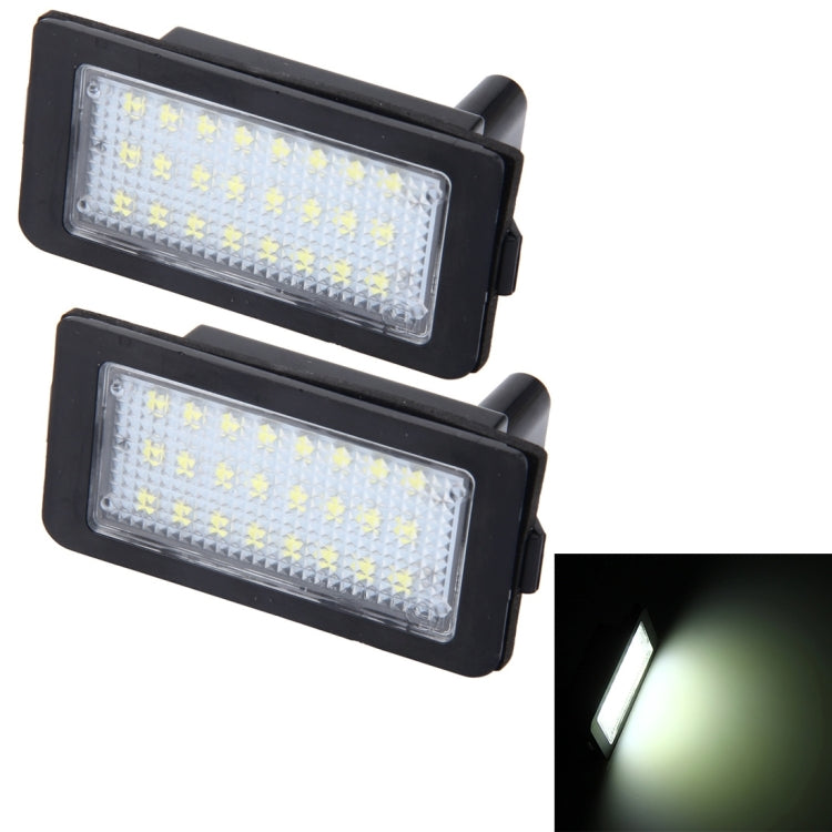 2-piece LED license plate light, black housing with clear lens and SMD LED array