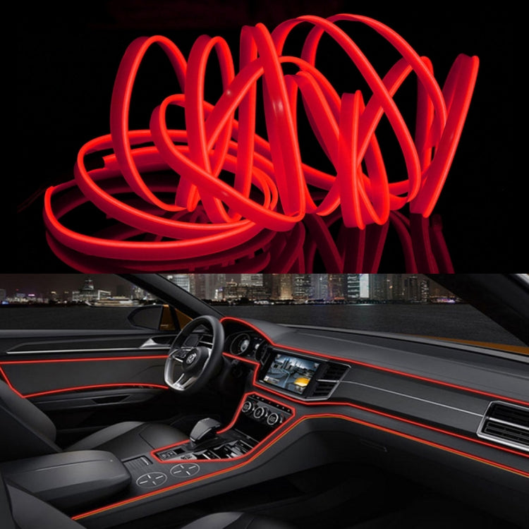 Flexible car LED strip light with red glow