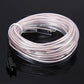 Flexible car LED strip light coil with clear casing, glowing cool white