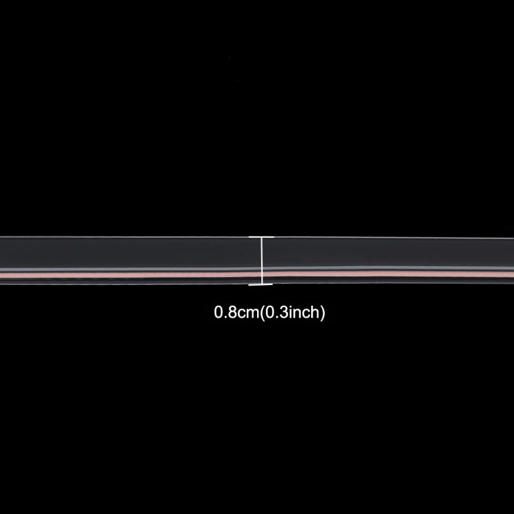 Car LED strip light showing slim profile width and cool white line