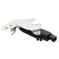 Tailgate lock actuator motor assembly with black body and silver mounting plate