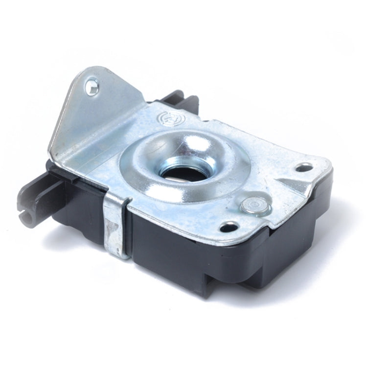 Metal hood lock latch catch block with top mounting hole and black base