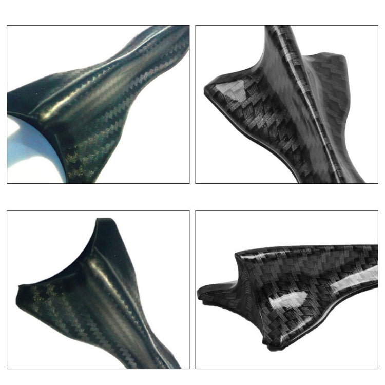 Black carbon-fiber pattern shark fin vortex diffuser close-ups