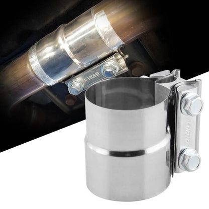 Stainless steel turbo exhaust downpipe lap joint band clamp with two bolt points