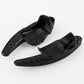 Pair of black paddle shift extensions with carbon-fiber style side grips