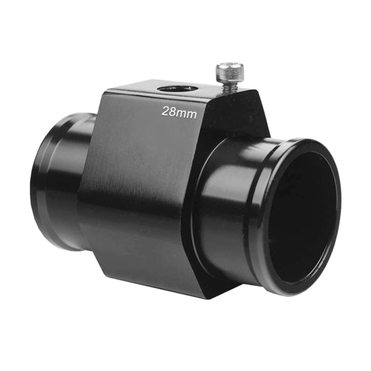 Black radiator temperature sensor adaptor, 28mm male hose connector