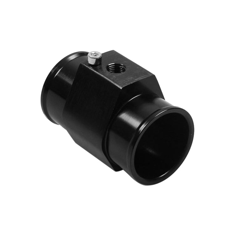 Black radiator temperature sensor adaptor with threaded mount and 28mm inlet