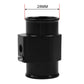 Black radiator temperature sensor adaptor with 28mm opening and side bolt