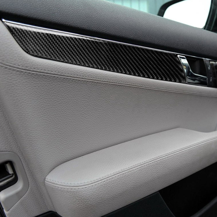 Carbon fiber inner door panel trim sticker strip for door handle area
