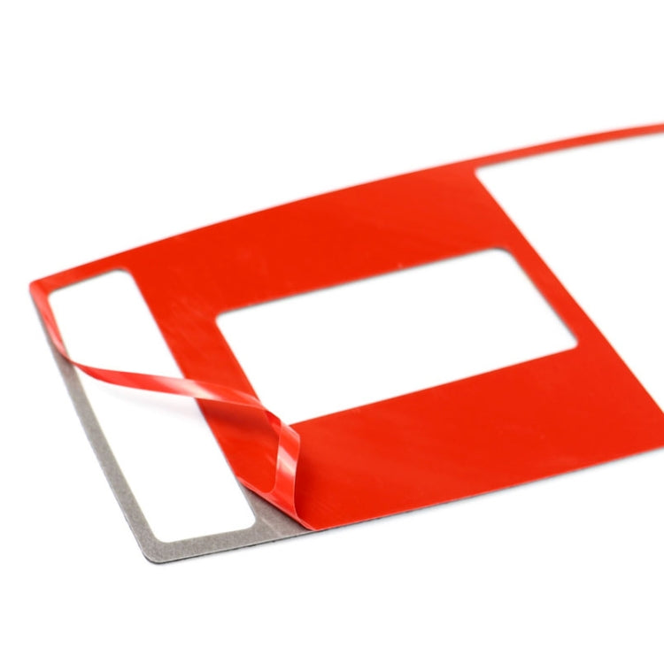 Red backing with carbon fiber reading lamp frame sticker cutouts and German flag stripe