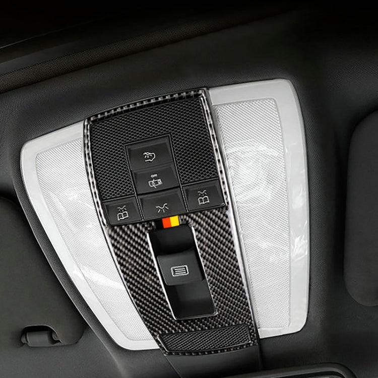 Installed reading lamp control frame sticker with German flag stripe and carbon fiber texture