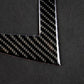 Carbon fiber trim sticker corner detail with German flag stripe edge