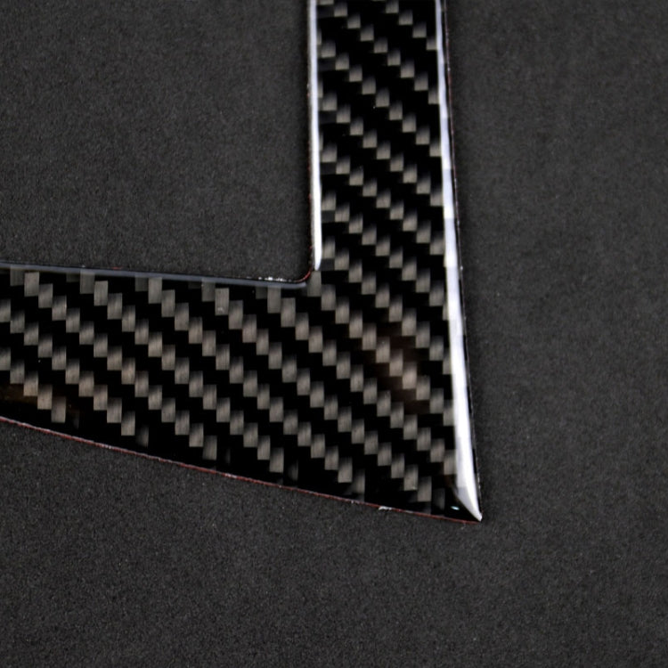 Carbon fiber trim sticker corner detail with German flag stripe edge