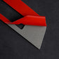 Carbon fiber trim sticker with red-yellow-black German flag stripe close-up