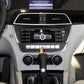 Installed carbon fiber central control CD panel trim sticker with German flag