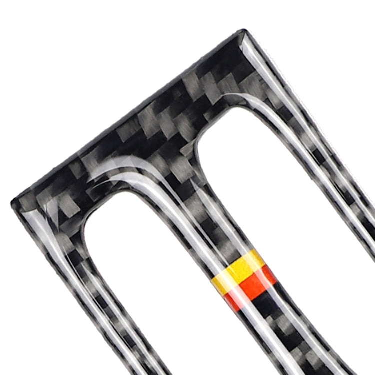 Carbon-fiber frame sticker with two oval cutouts and German flag center stripe