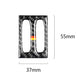 Air outlet sticker panel, carbon-fiber look; two ovals, 37mm x 55mm