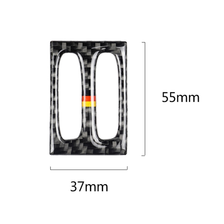 Air outlet sticker panel, carbon-fiber look; two ovals, 37mm x 55mm