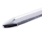 Car door edge guard sticker, chrome-like end cap on clear silver strip