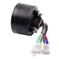 Motorcycle digital gauge side view with wiring harness and multi-color leads