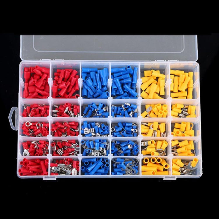 480-piece insulated crimp terminals assortment kit in clear divided case