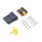 5-pin sealed waterproof wire connector housing, yellow seal, and crimp terminals