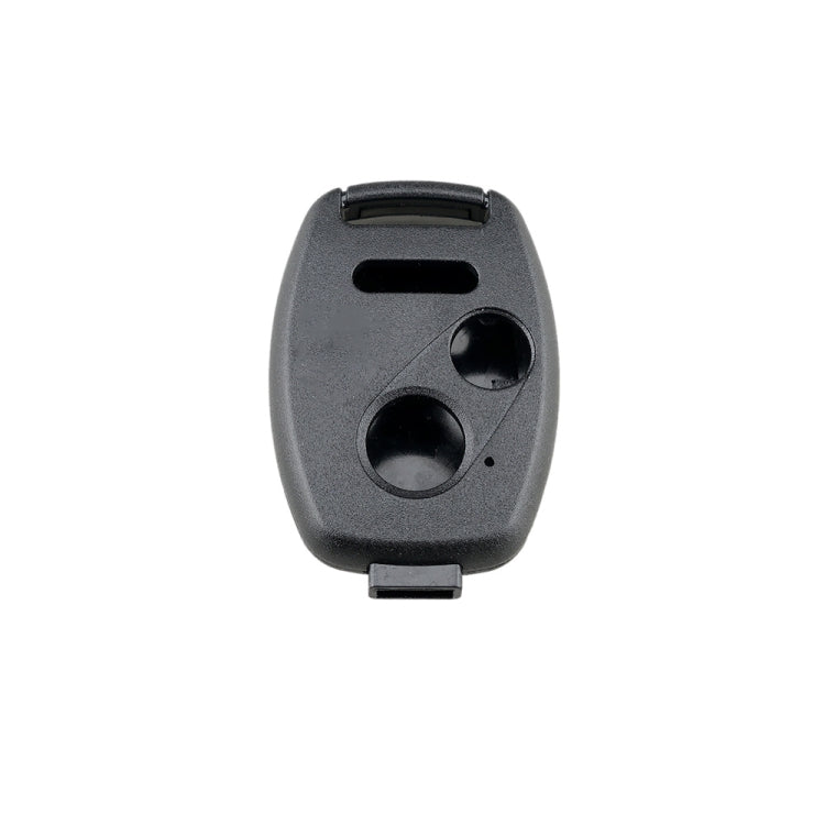 HONDA 2+1 car key fob shell, dark gray rear view with key slot and circular recess