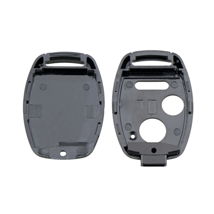 HONDA 2+1 key fob case, two-part dark gray shell shown open from front and back
