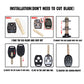 Key fob replacement kit diagram, dark gray shell with key blade and small screw