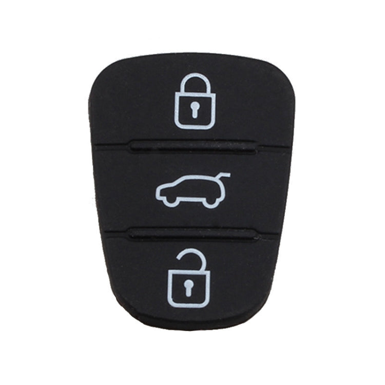 Black 3-button silicone key pad insert with lock, car, and trunk icons