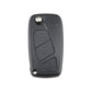 Black car key fob case back with key ring hole and 3-button icon