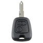 Black 2-button car key fob with separate metal key blade