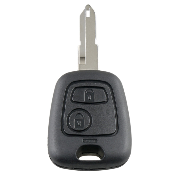 Black 2-button car key fob with separate metal key blade